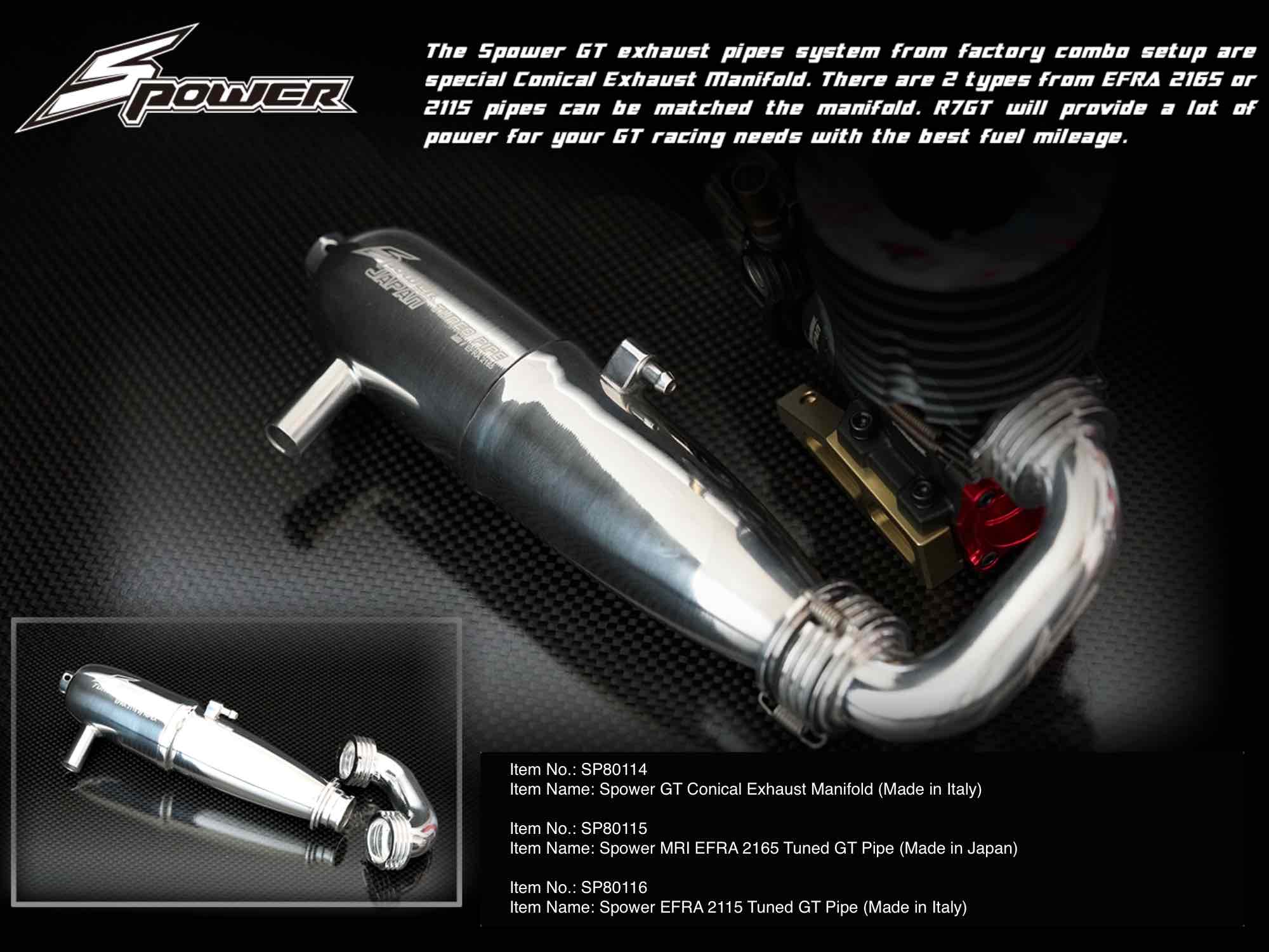 SPower MRI EFRA 2165 Tuned Pipe Set (Made by O.S. Japan)