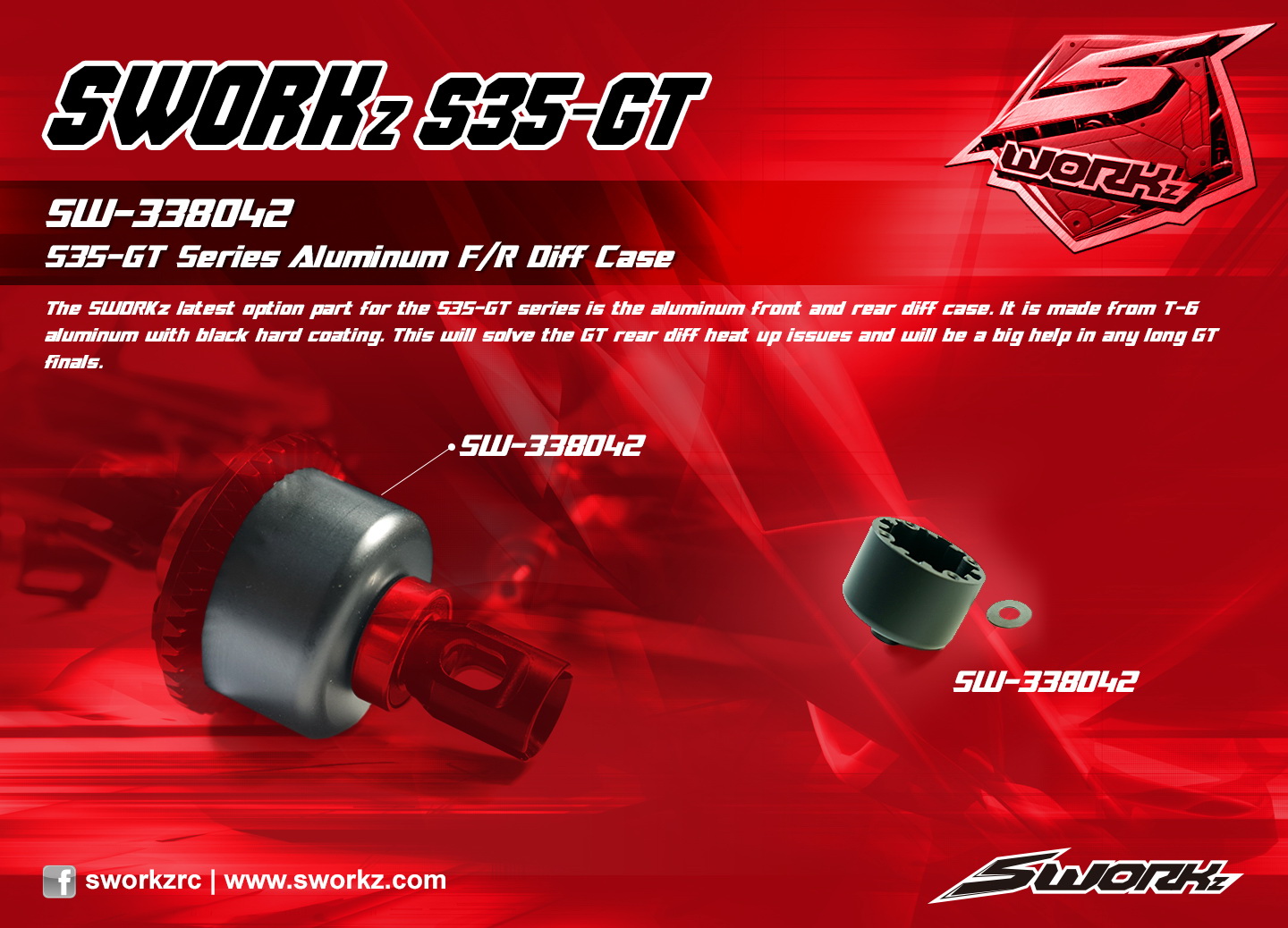 SWORKz Case Differential front & rear Aluminium