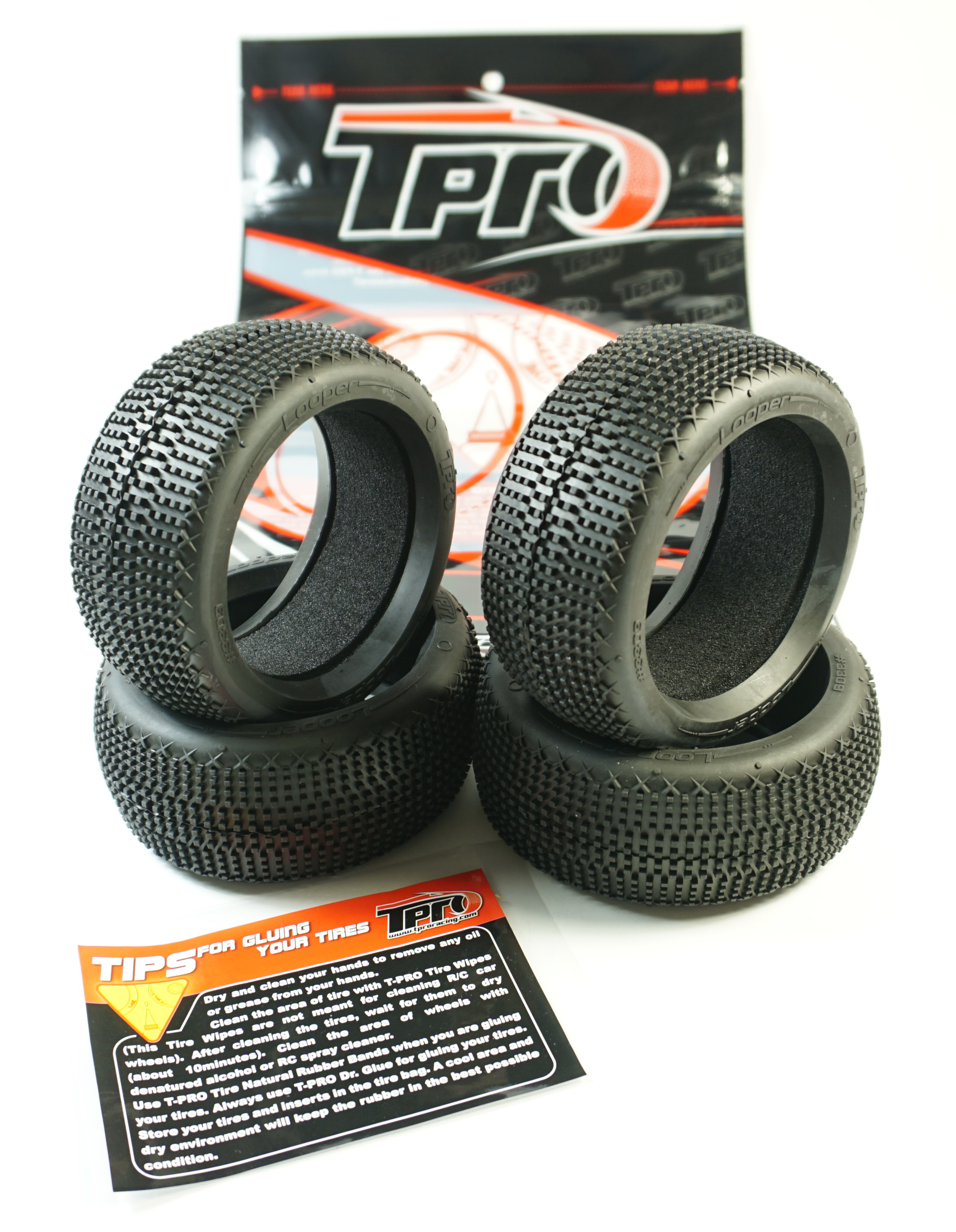 TPRO 1/8 OffRoad LOOPER Racing Tire & Insert (XR T5 - Ultra Soft)(4)