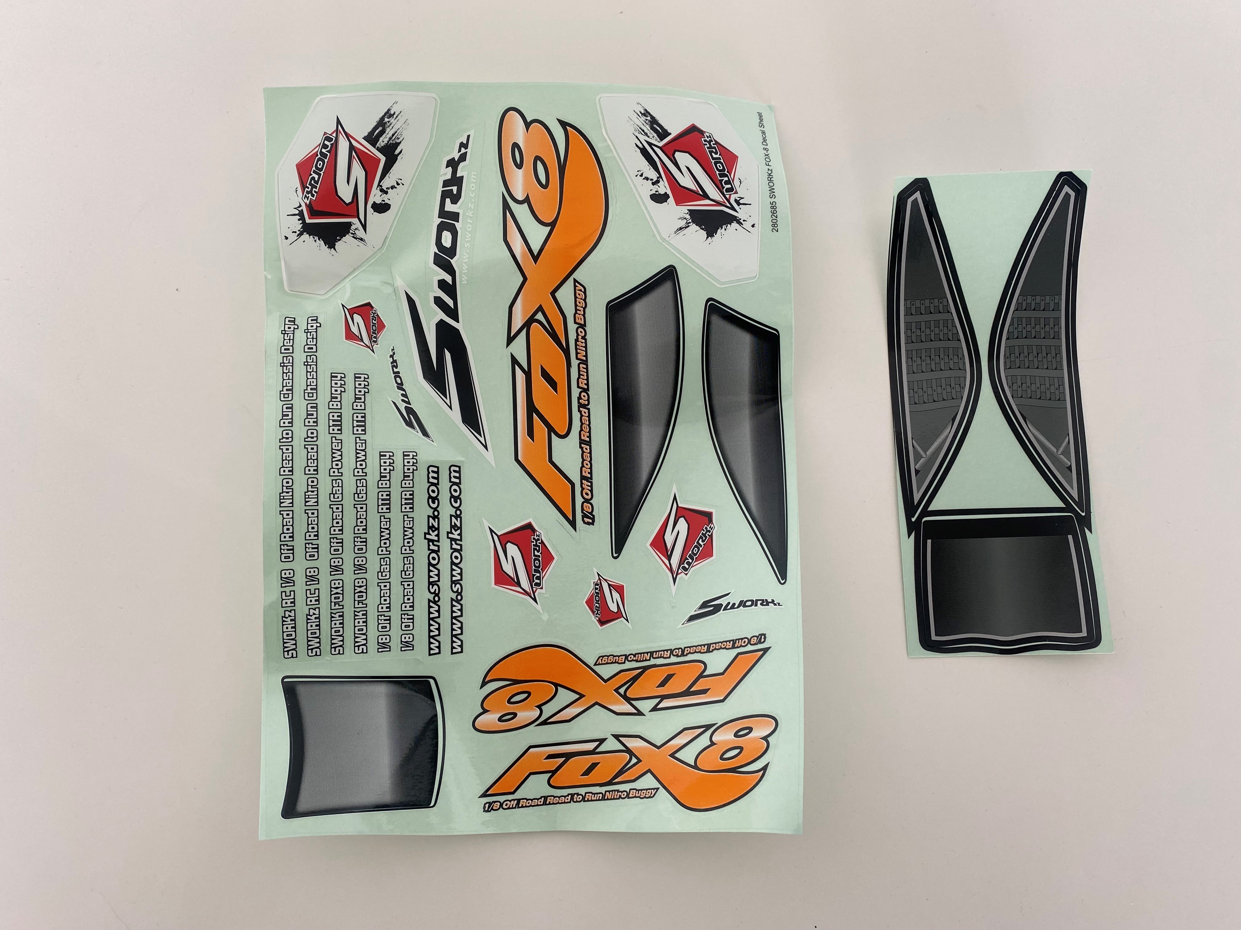 SWORKz S350 FOX8 RTR Thunderbolt Prepainted Body Shell incl. Stickers