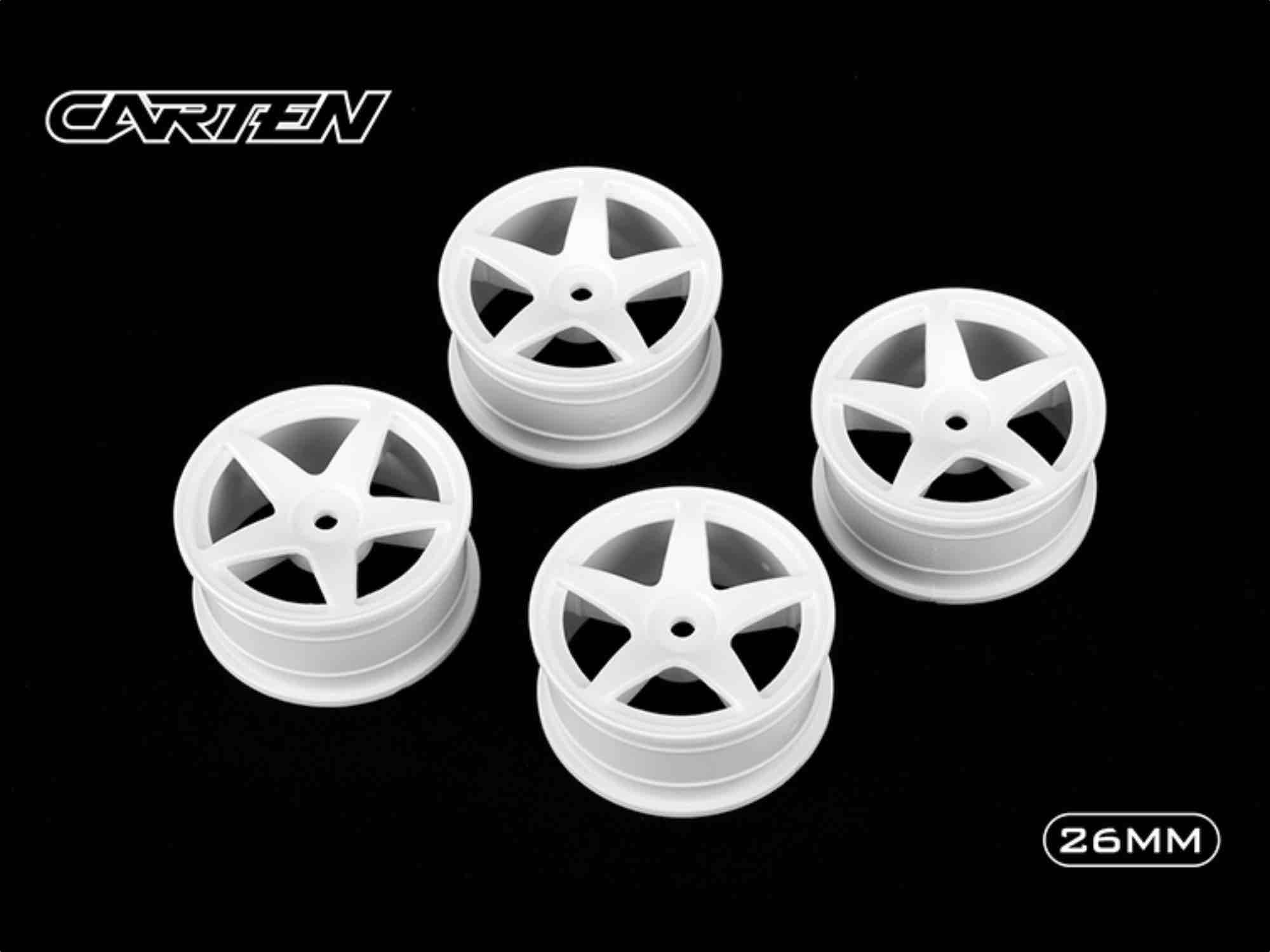 CARTEN 5 Spoke Wheel White 26mm (4)