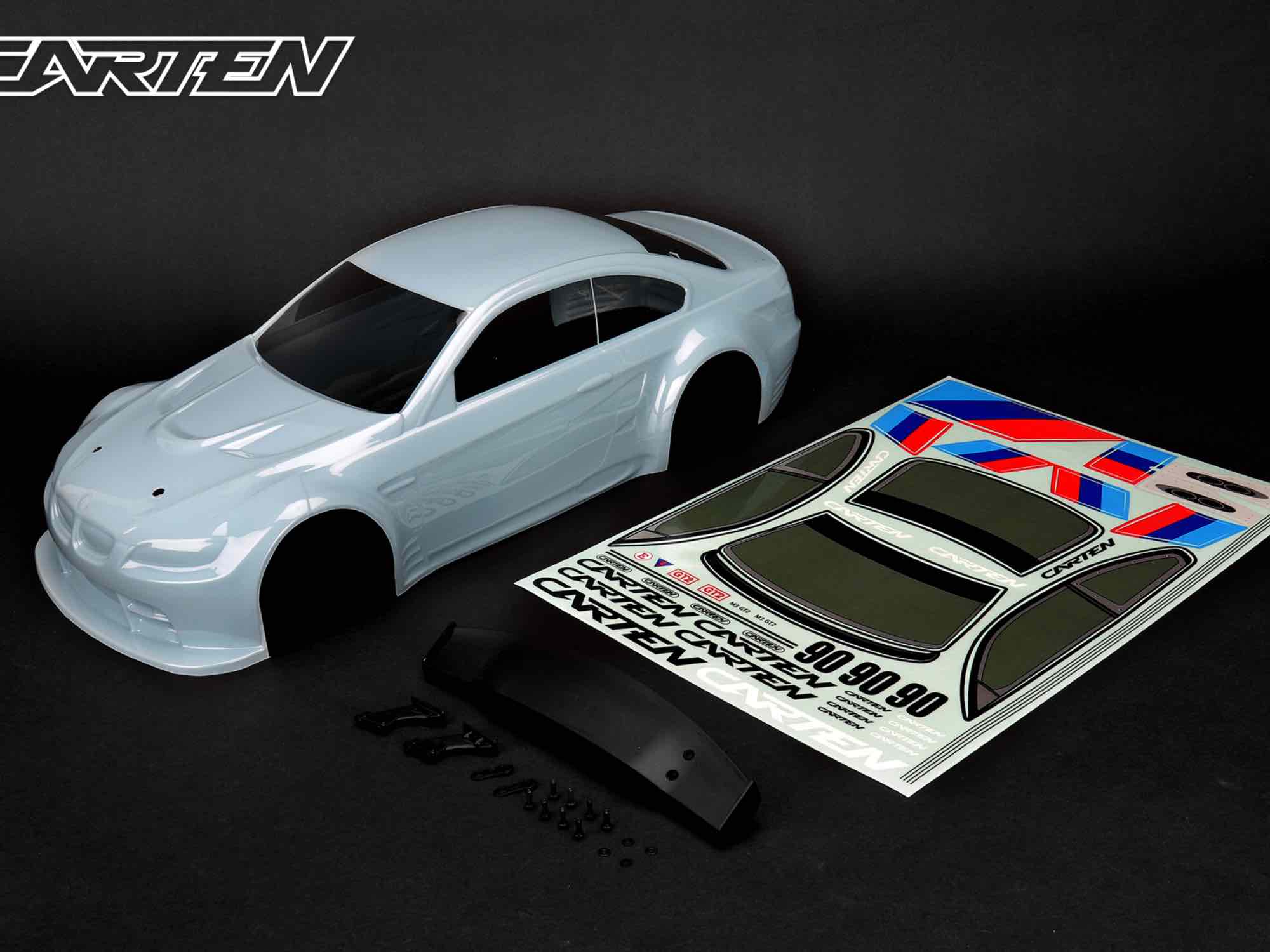 CARTEN GT2 Body TC (190mm), Gray Painted & Precut