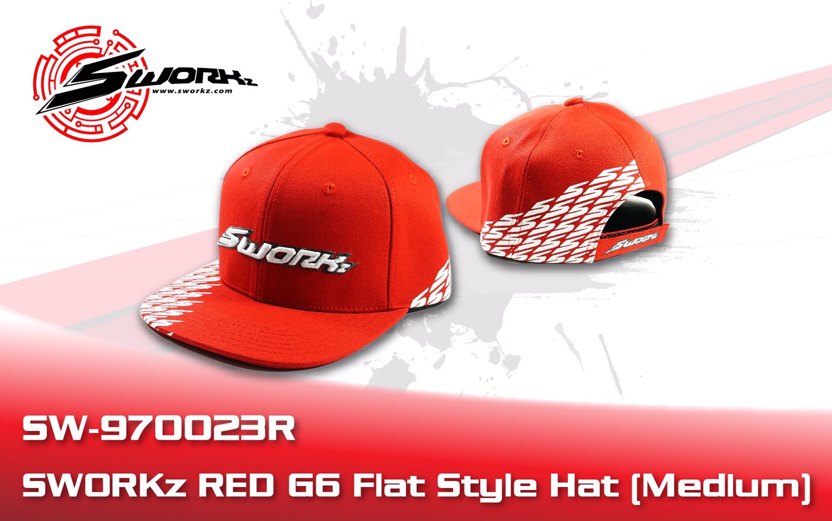 SWORKz G5 Flat Style Cap red