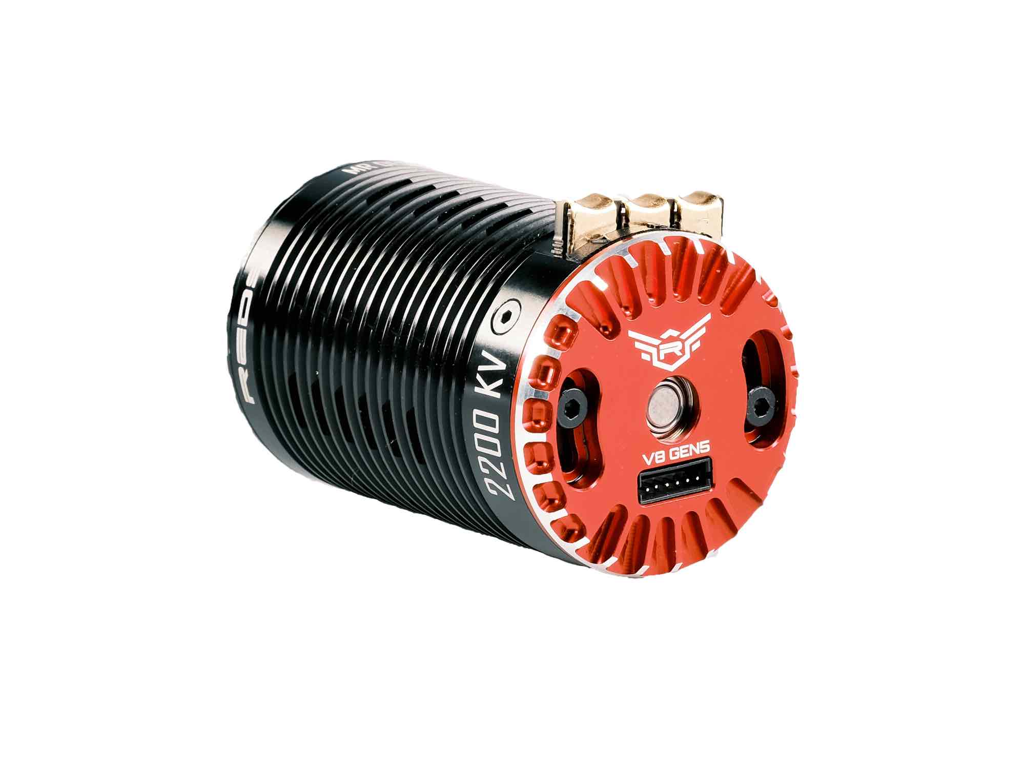 REDS 1/8 Brushless Motor 1900kV V8 4Pol Sensored Gen5