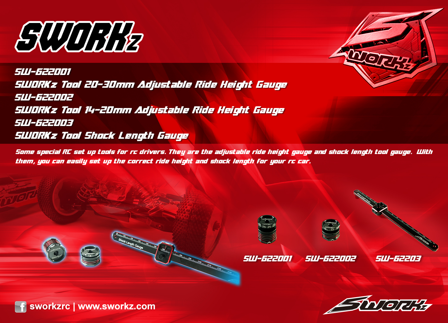 SWORKz Tool Shock Length Gauge