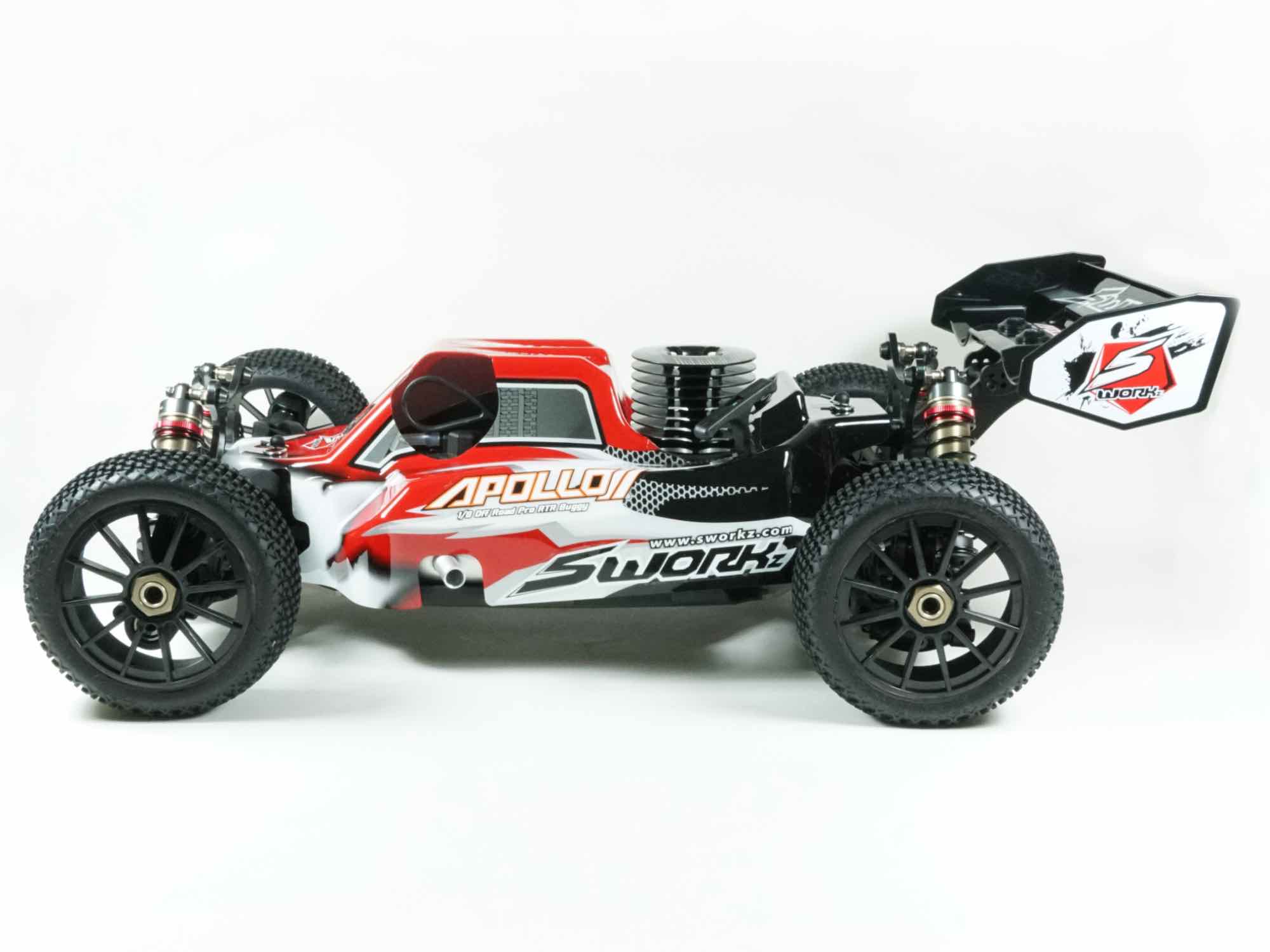 SWORKz Apollo 1/8 Nitro Power Buggy Pro RTR with Prepainted Body Shell