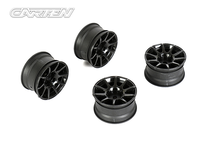 CARTEN 10 Spoke Wheel +4mm (Black)