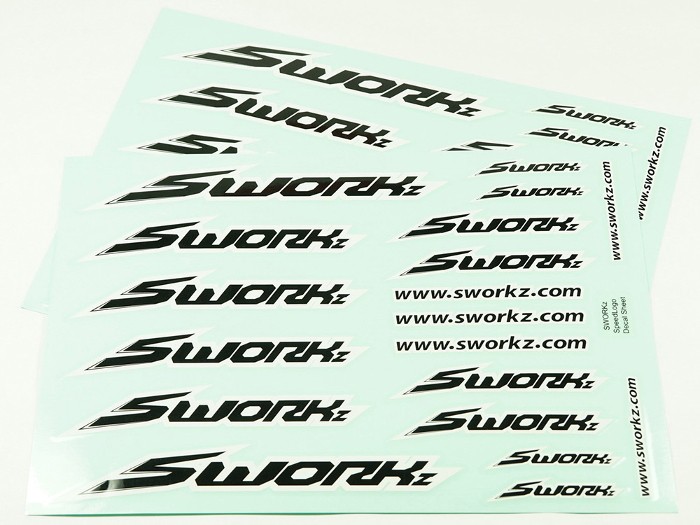 SWORKz Speed Logo Sticker (PushBar)(BK)(2pc)