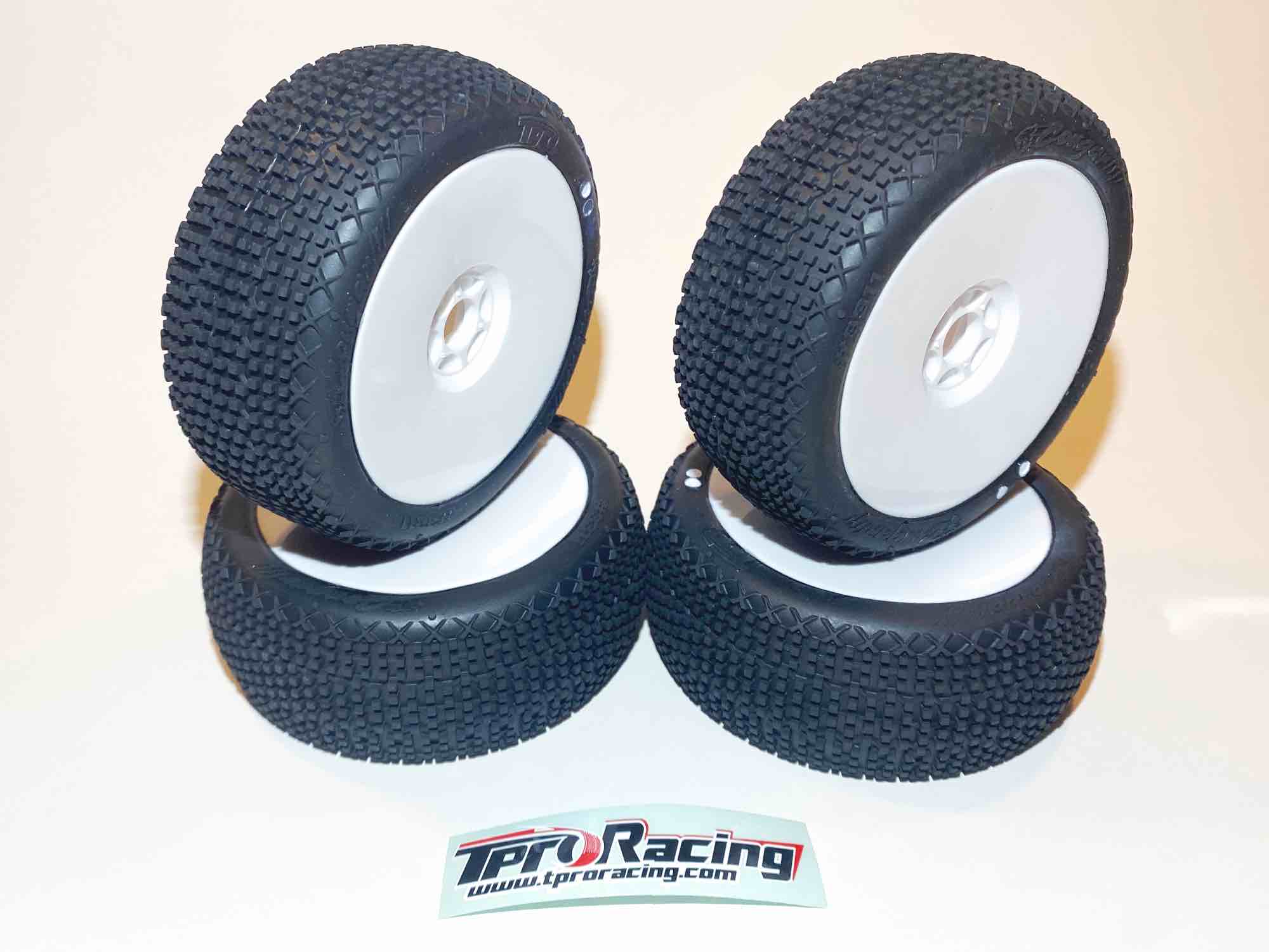 TPRO 1/8 OffRoad COUGAR Sportline Tire Pre-Glued (SP-R4-SuperSoft)(WH)(4)