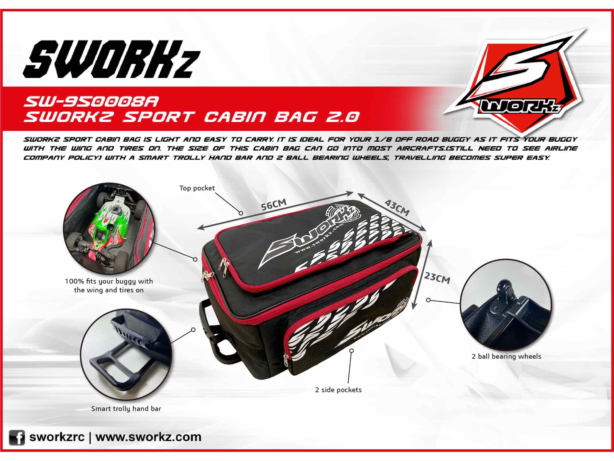 SWORKz Sport Cabin Bag 2.0