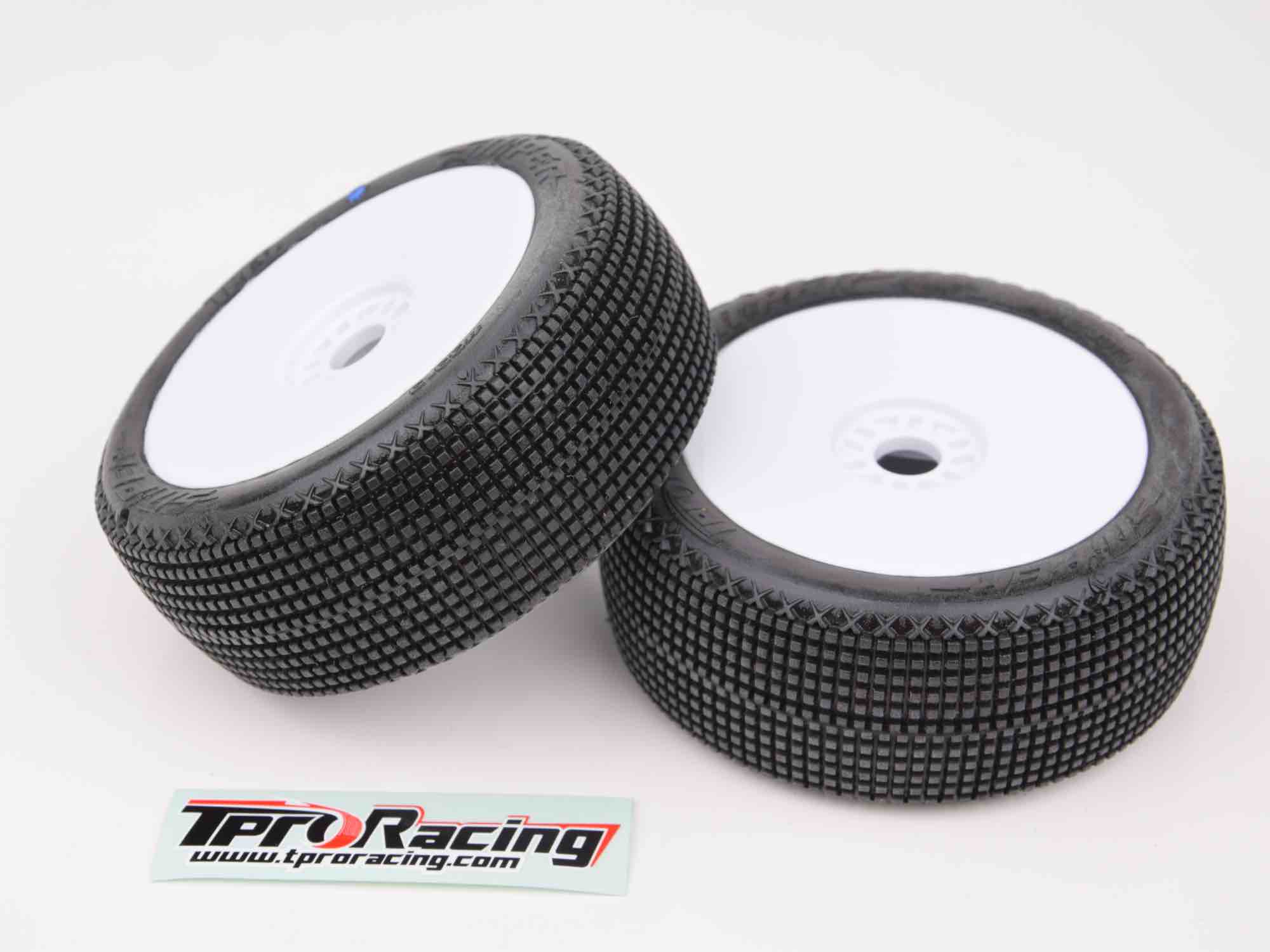 TPRO 1/8 OffRoad SNIPER Racing Tire Pre-Mounted (Clay C3 - Soft)(WH)